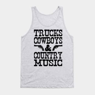 Trucks Cowboys & Country Music Tank Top